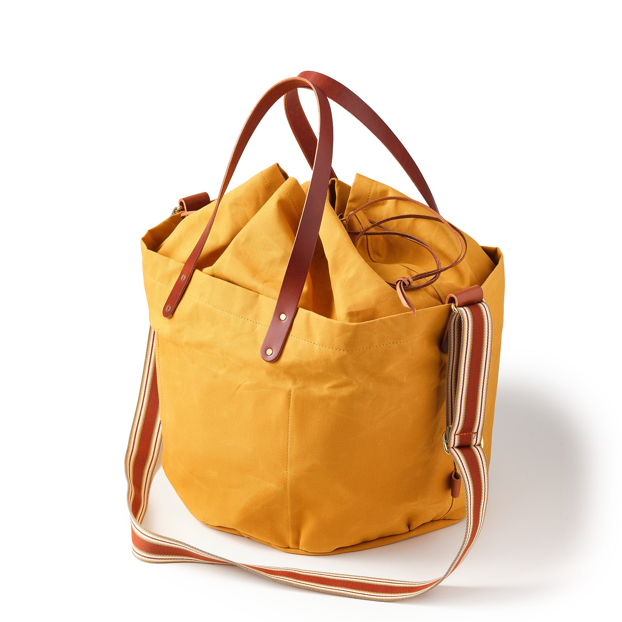 Hide and Hammer Overnight Drawstring Bag Honey