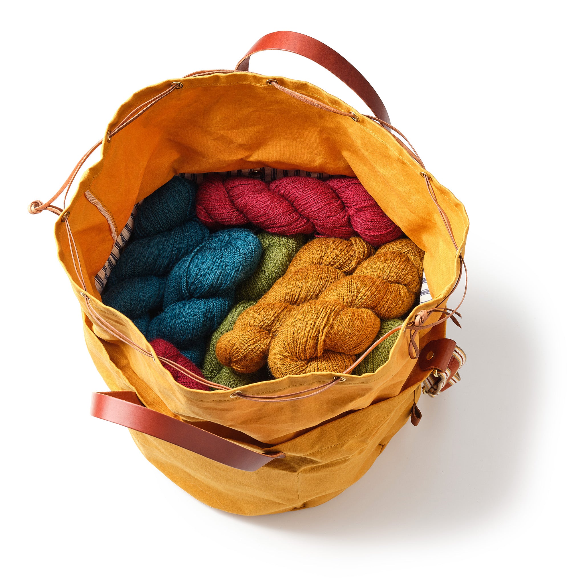 Hide and Hammer Overnight Drawstring Bag Honey Yarn