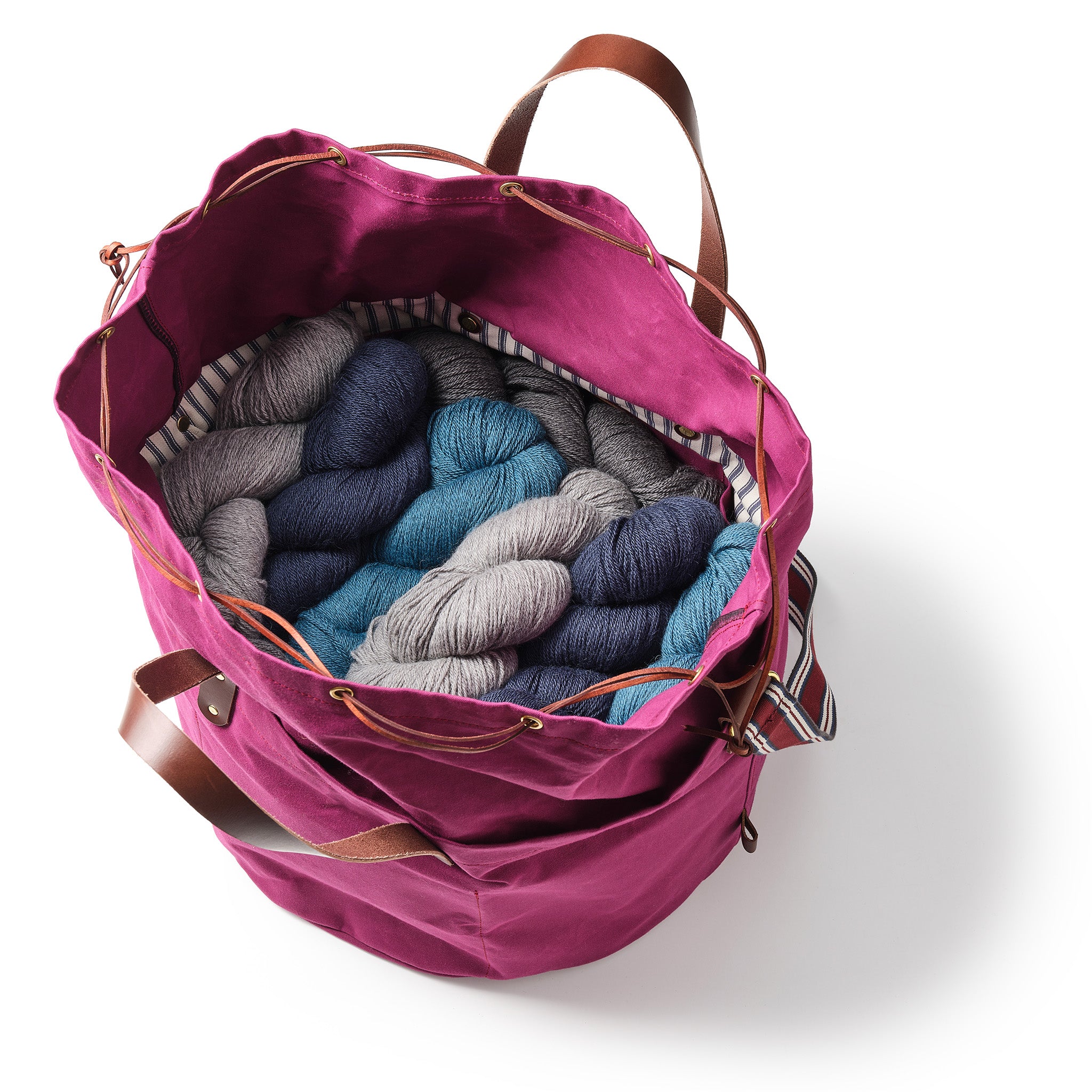 Hide and Hammer Overnight Drawstring Bag Mulberry Yarn