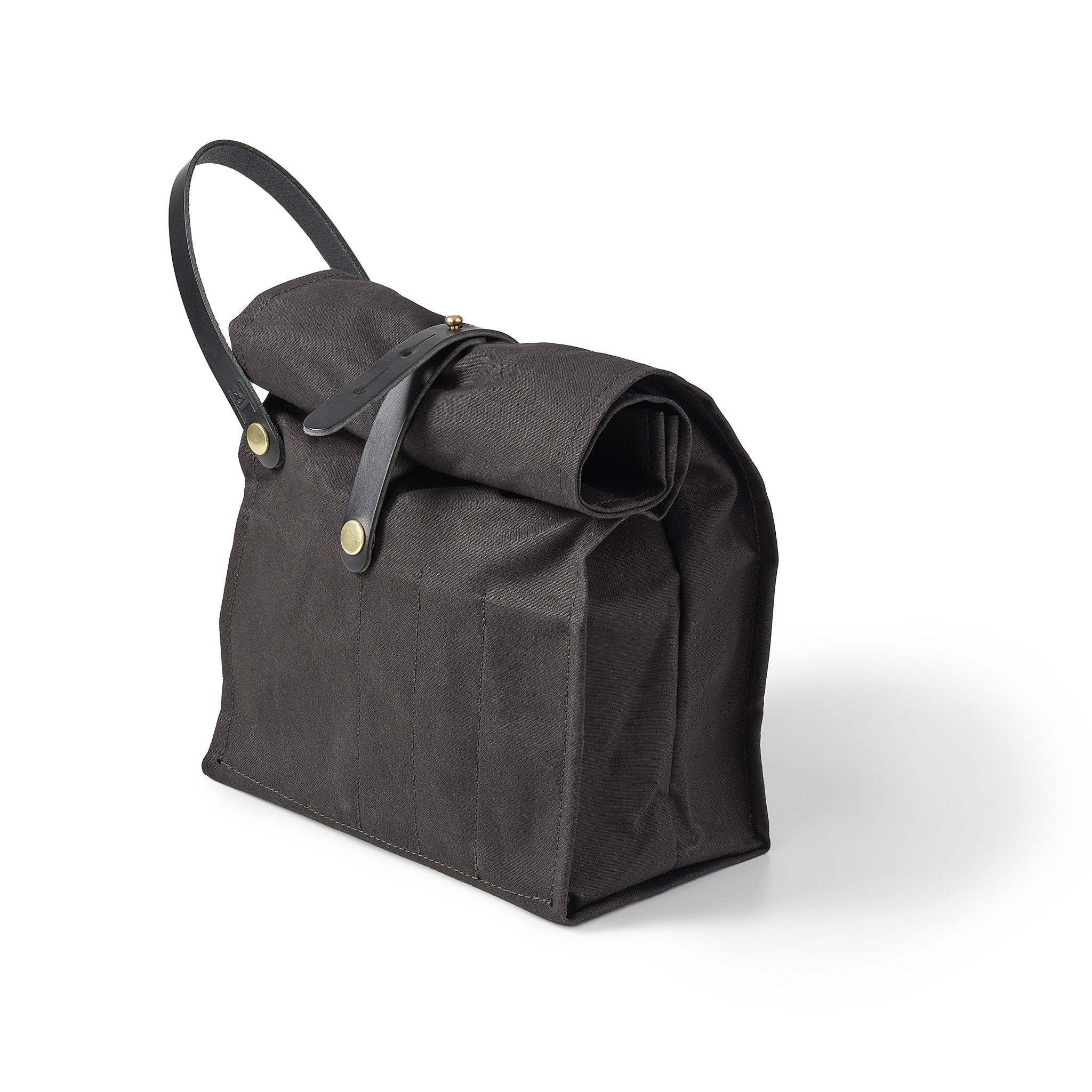 Hide and Hammer black Iconic roll top Front angle