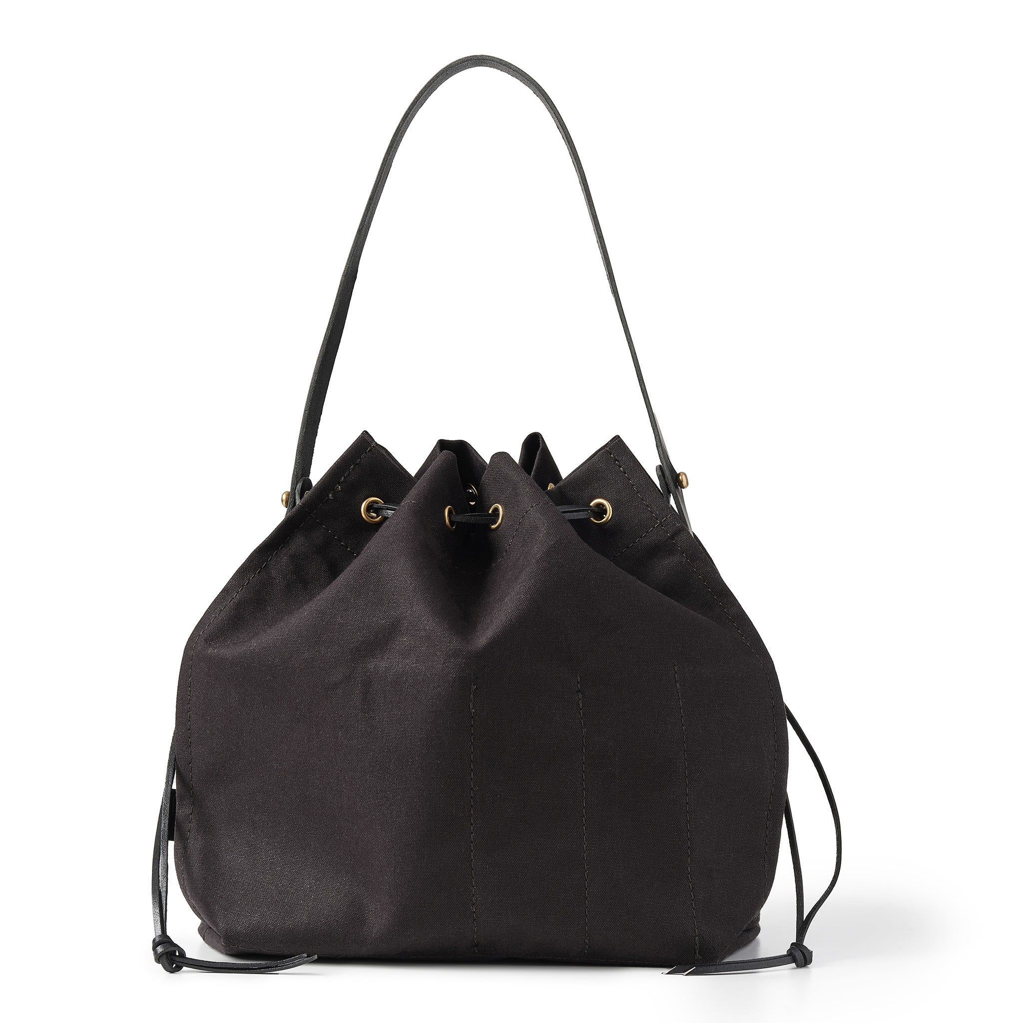 Hide and Hammer Deco bag Black front Short Strap