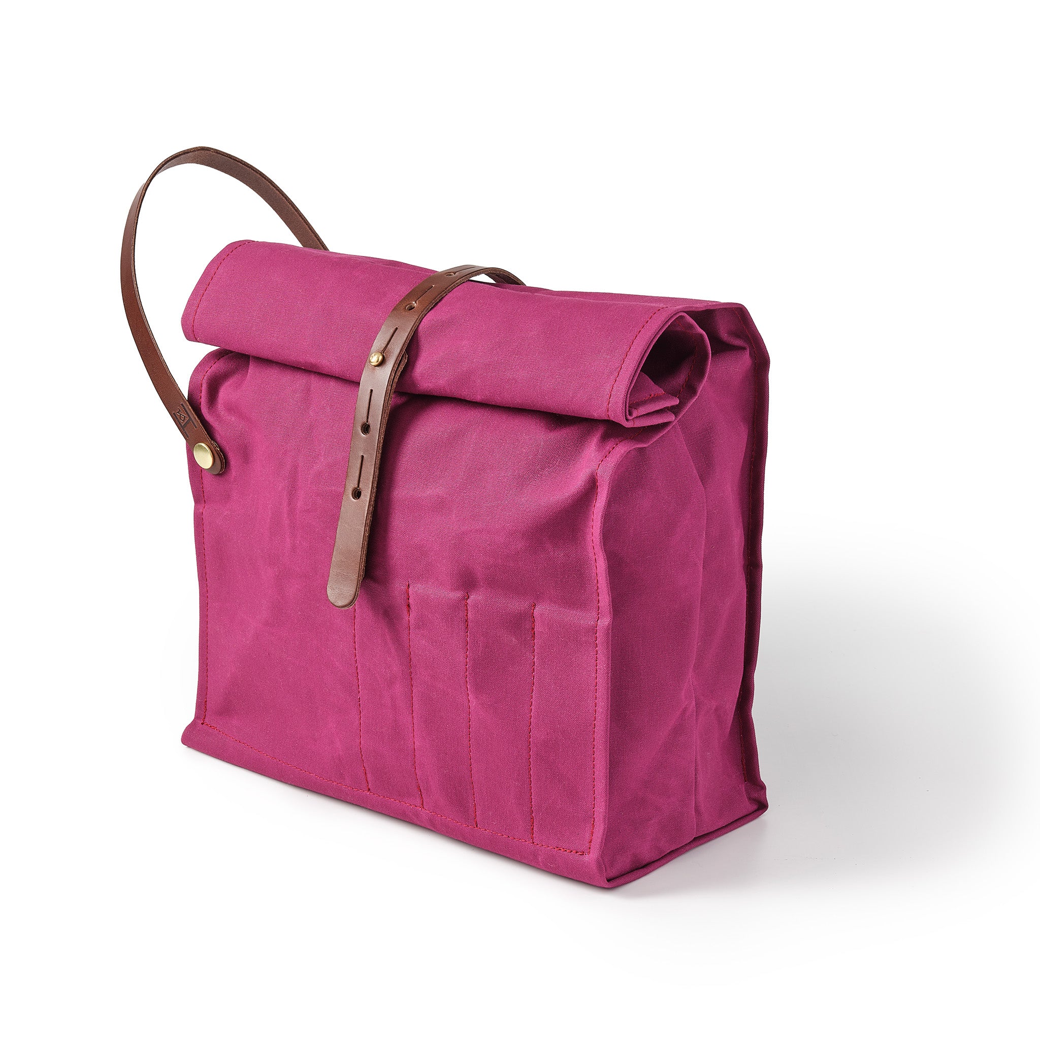 Hide and Hammer Mulberry XL roll top front angle