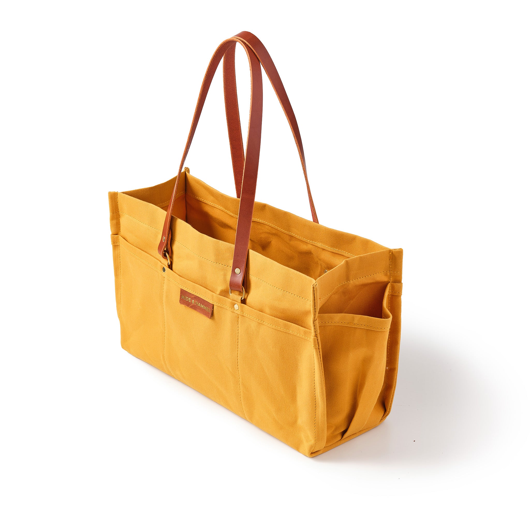 Hide and Hammer Neat tote Honey Angle